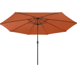 Clearance FinePRICE Aurinkovarjo LED-valot ja metallitanko 400 cm antrasiitti