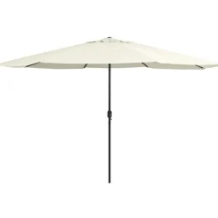 New FinePRICE Aurinkovarjo metallirunko 400 cm hiekanvalkoinen