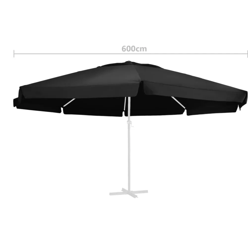 Sale FinePRICE Aurinkovarjon vaihtokangas musta 500 cm (12544)