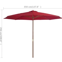 FinePRICE Aurinkovarjo puurungolla 350cm, eri värejä
