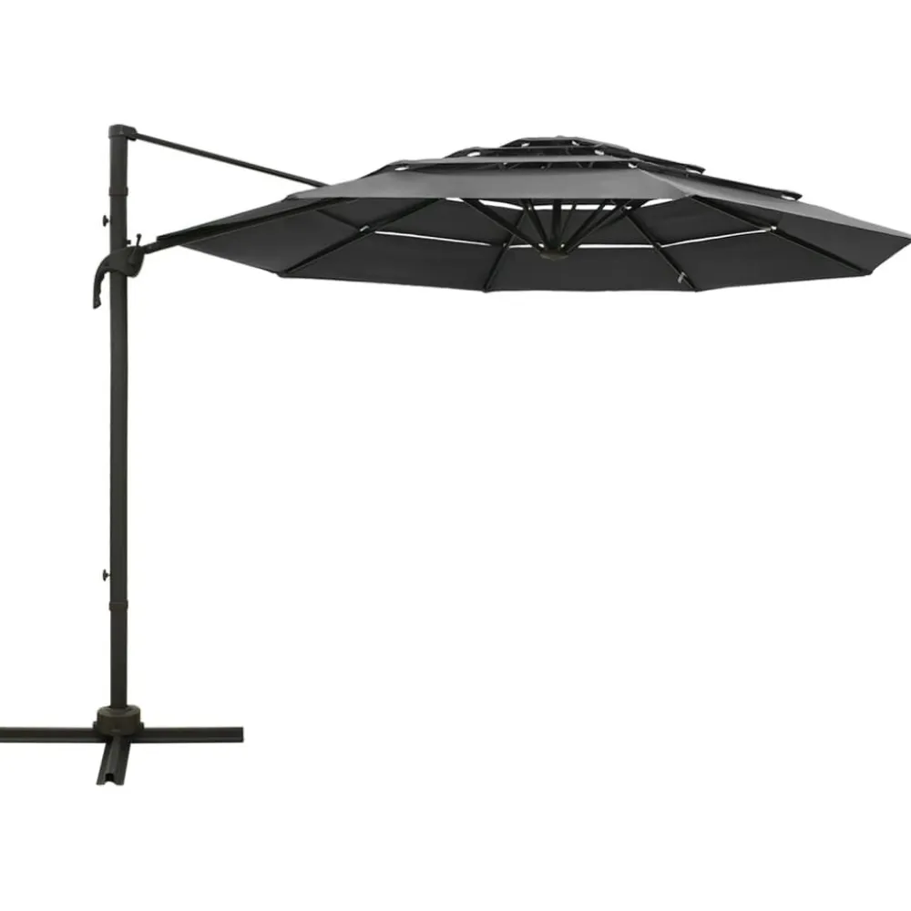 Hot FinePRICE Aurinkovarjo 4-tasoinen, alumiinitangolla, 3x3m, eri värejä