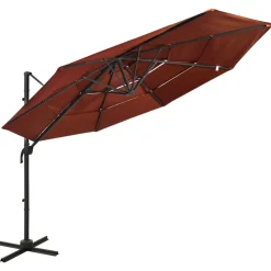 Hot FinePRICE Aurinkovarjo 4-tasoinen, alumiinitangolla, 3x3m, eri värejä