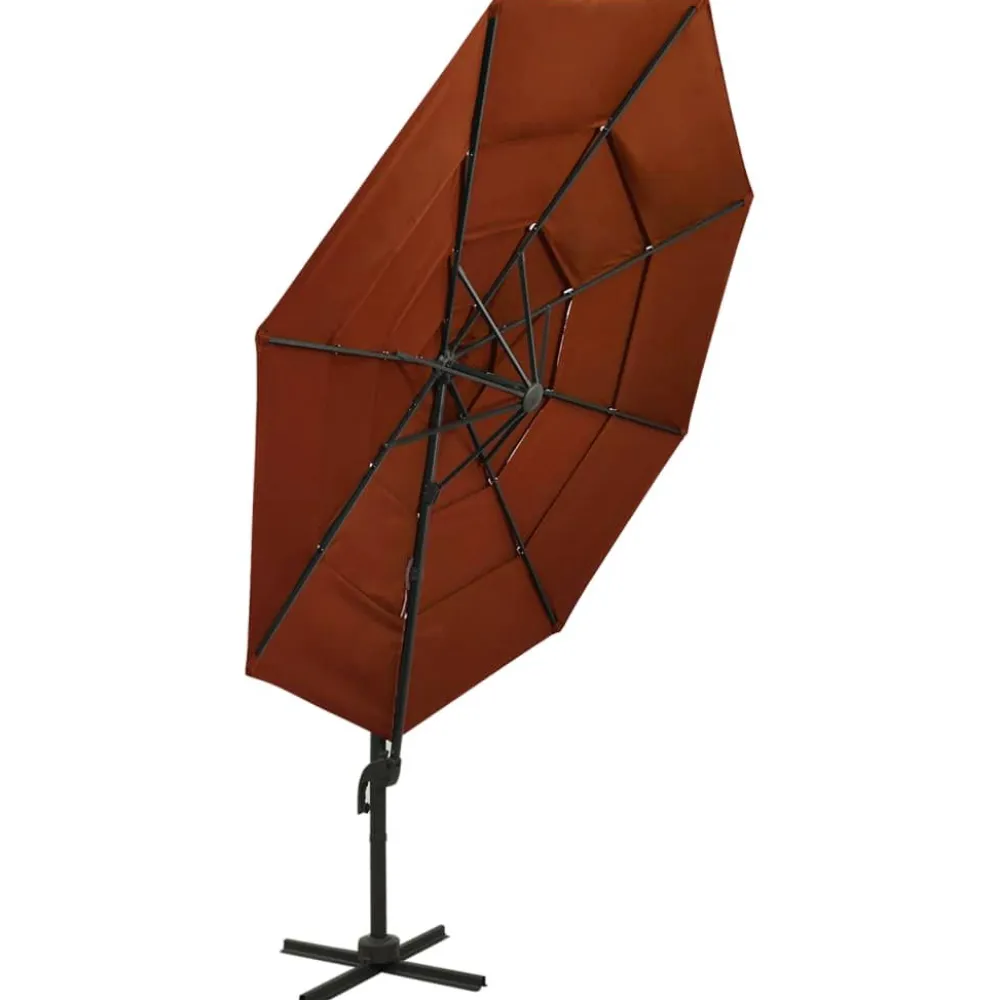 Hot FinePRICE Aurinkovarjo 4-tasoinen, alumiinitangolla, 3x3m, eri värejä
