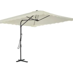 Discount FinePRICE Aurinkovarjo terästanko 250x250 cm hiekanruskea
