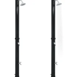 Online FinePRICE Aurinkovoimasuihku 220 cm 20 l musta