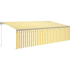 Best FinePRICE Automaattimarkiisi verhoLED/tuulisensori 3x2,5 m sininen/valkoinen