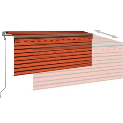 Best FinePRICE Automaattimarkiisi verhoLED/tuulisensori 3x2,5 m sininen/valkoinen