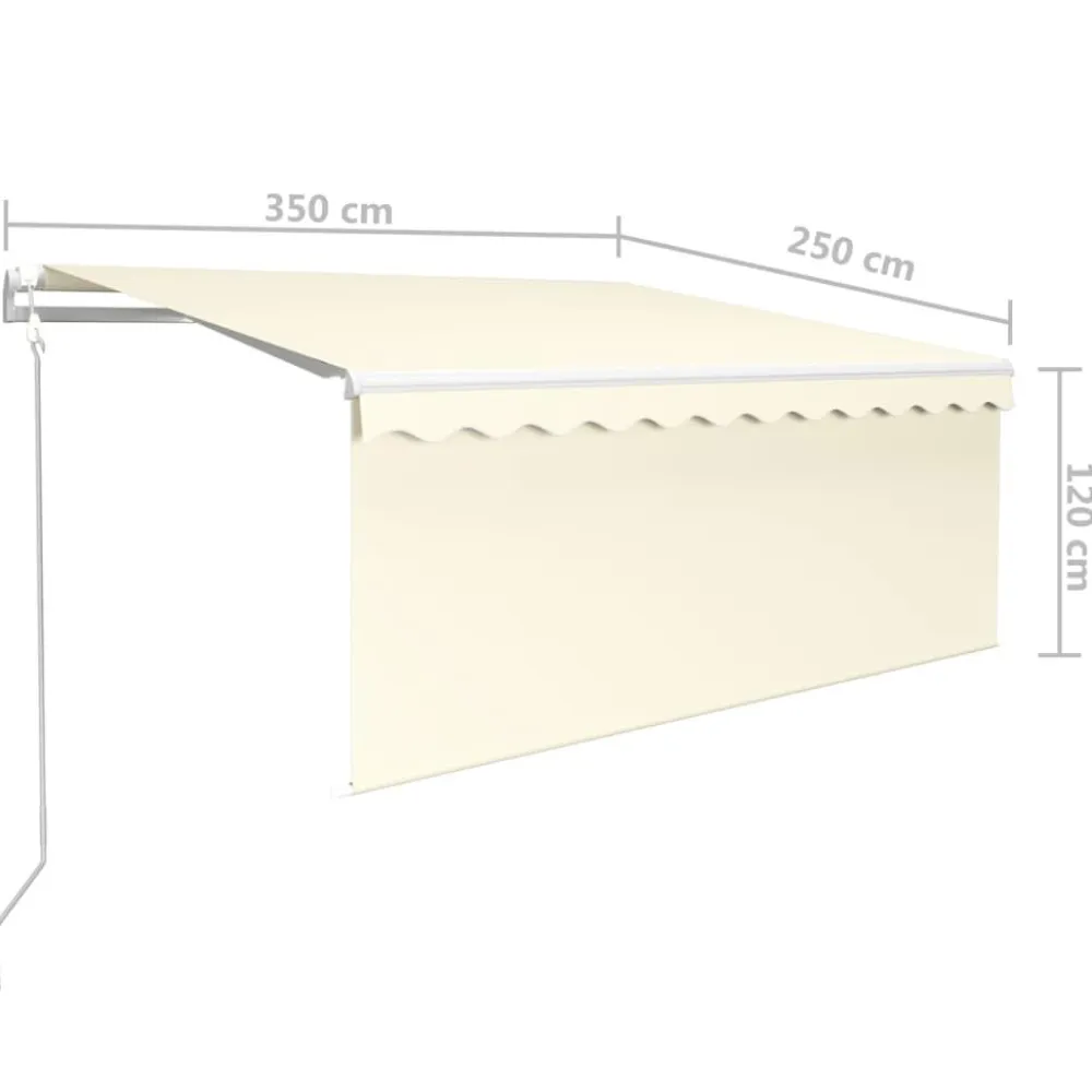 Sale FinePRICE Automaattisesti kelattava markiisi verhoilla 3x2,5 m sinivalk.