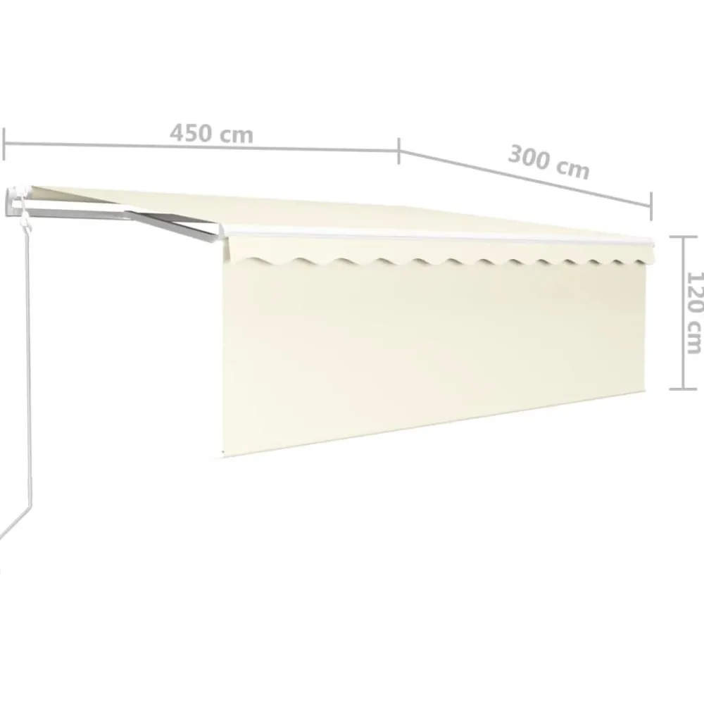 Sale FinePRICE Automaattisesti kelattava markiisi verhoilla 3x2,5 m sinivalk.