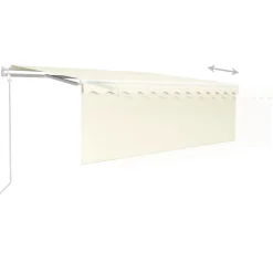 Sale FinePRICE Automaattisesti kelattava markiisi verhoilla 3x2,5 m sinivalk.