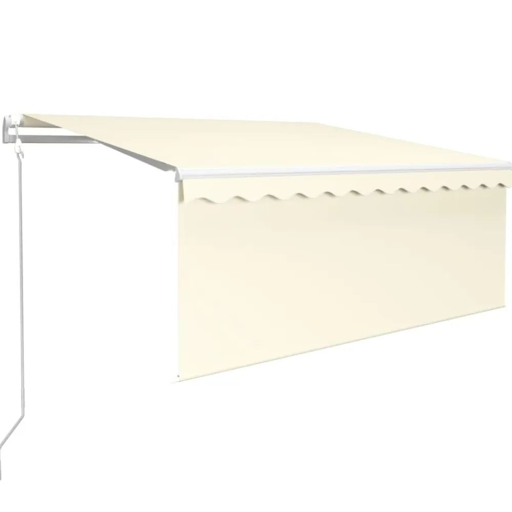 Sale FinePRICE Automaattisesti kelattava markiisi verhoilla 3x2,5 m sinivalk.