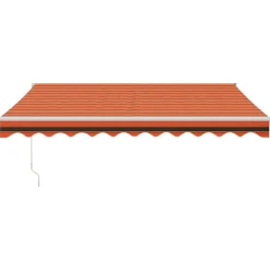 Clearance FinePRICE Automaattisesti sisäänkelattava markiisi oranssirusk. 3,5x2,5 m
