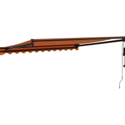 New FinePRICE Automaattisesti sisäänkelattava markiisi oranssi/ruskea 3x2,5 m