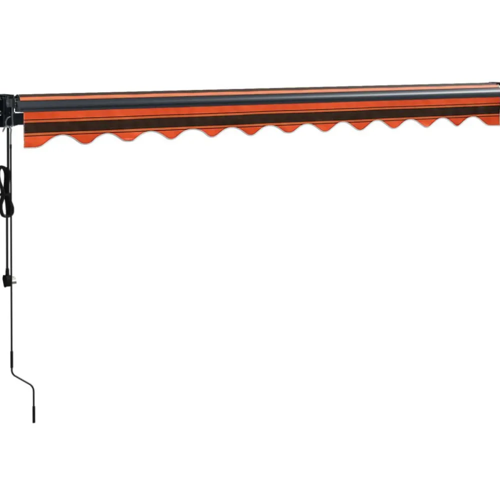 New FinePRICE Automaattisesti sisäänkelattava markiisi oranssi/ruskea 3x2,5 m
