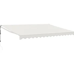 Clearance FinePRICE Automaattisesti sisäänkelattava markiisi kerma 4,5x3 m