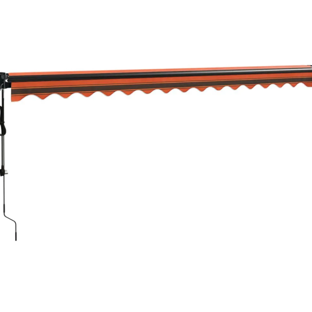 Discount FinePRICE Automaattisesti sisäänkelattava markiisi oranssi/ruskea 4x3 m