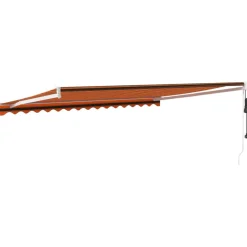 Hot FinePRICE Automaattisesti sisäänkelattava markiisi oranssi/ruskea 4,5x3 m