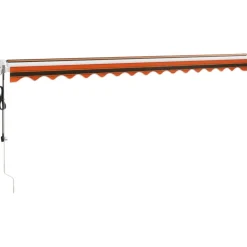 Hot FinePRICE Automaattisesti sisäänkelattava markiisi oranssi/ruskea 4,5x3 m