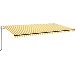 New FinePRICE Automaattisesti sisäänkelattava markiisi 350x250 cm kerma