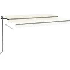 New FinePRICE Automaattisesti sisäänkelattava markiisi 350x250 cm kerma