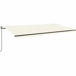 New FinePRICE Automaattisesti sisäänkelattava markiisi 350x250 cm kerma