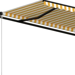 New FinePRICE Automaattisesti sisäänkelattava markiisi 350x250 cm kerma