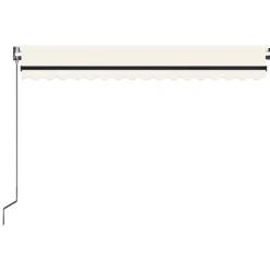 New FinePRICE Automaattisesti sisäänkelattava markiisi 350x250 cm kerma