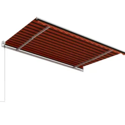 FinePRICE Automaattisesti sisäänkelattava markiisi 300x250cm sinivalk.