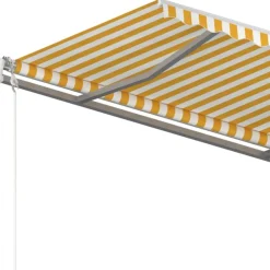 FinePRICE Automaattisesti sisäänkelattava markiisi 300x250cm sinivalk.