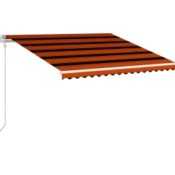 FinePRICE Automaattisesti sisäänkelattava markiisi 300x250cm sinivalk.