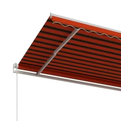 FinePRICE Automaattisesti sisäänkelattava markiisi 300x250cm sinivalk.