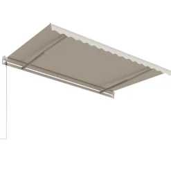 FinePRICE Automaattisesti sisäänkelattava markiisi 300x250cm sinivalk.