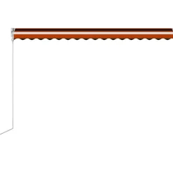 FinePRICE Automaattisesti sisäänkelattava markiisi 300x250cm sinivalk.