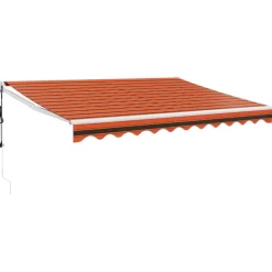 Discount FinePRICE Automaattisesti sisäänkelattava markiisi oranssiruskea 3x2,5 m
