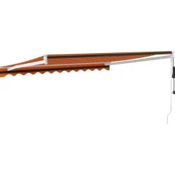 Discount FinePRICE Automaattisesti sisäänkelattava markiisi oranssiruskea 3x2,5 m