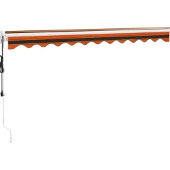 Discount FinePRICE Automaattisesti sisäänkelattava markiisi oranssiruskea 3x2,5 m