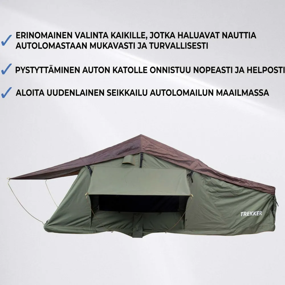 Trekker Auton kattoteltta Cabin L, eri värejä