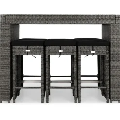Discount Comfort Garden Baariryhmä Bahamas 149 cm pöytä + 6 baarijakkaraa harmaa