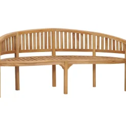 New FinePRICE Banaanin muotoinen penkki 180 cm täysi tiikki