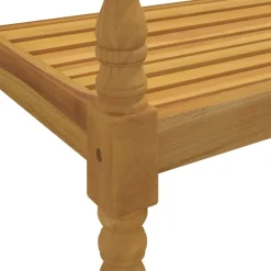 Online FinePRICE Batavia-penkki 150 cm, tiikkiä Ruskea