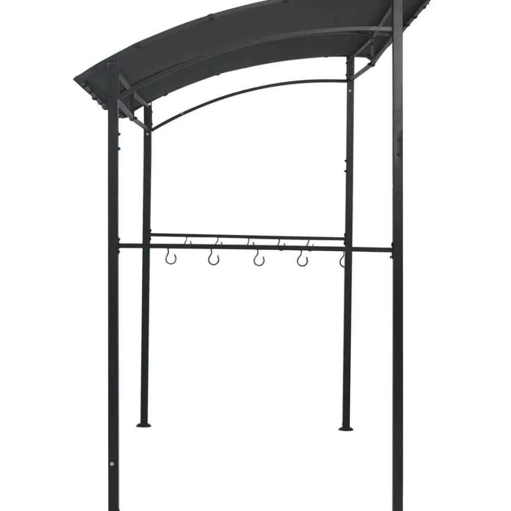 Sale FinePRICE Bbq-huvimaja 215x150x220 cm antrasiitti teräs