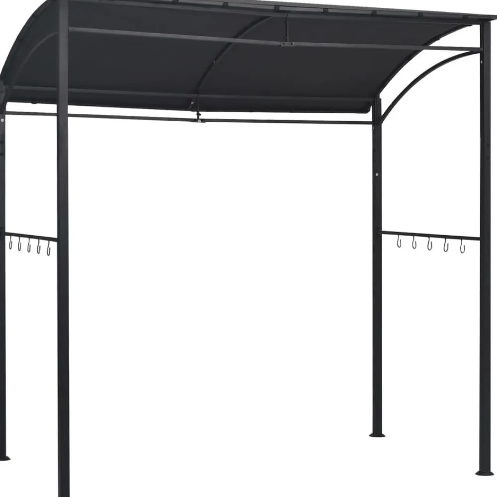 Sale FinePRICE Bbq-huvimaja 215x150x220 cm antrasiitti teräs