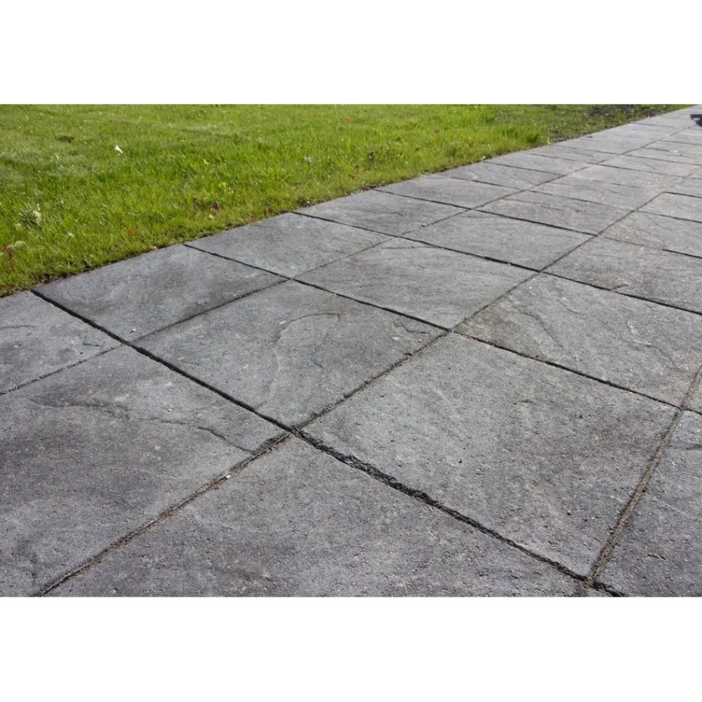 Clearance Rudus Betonilaatta 398x398x50mm, musta, profiloitu