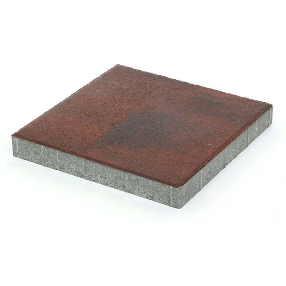 Clearance Rudus Betonilaatta 398x398x50 mm sileä punamusta