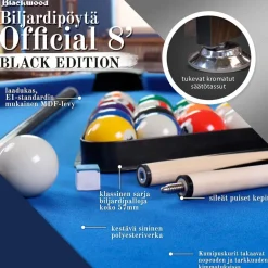 Hot Blackwood Biljardipöytä Official 8' eri värejä