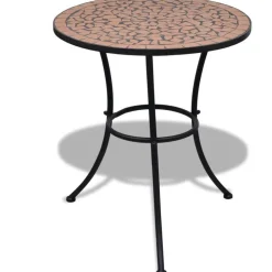 Online FinePRICE Bistrokalustesarja 3-osainen mosaiikki terrakotta