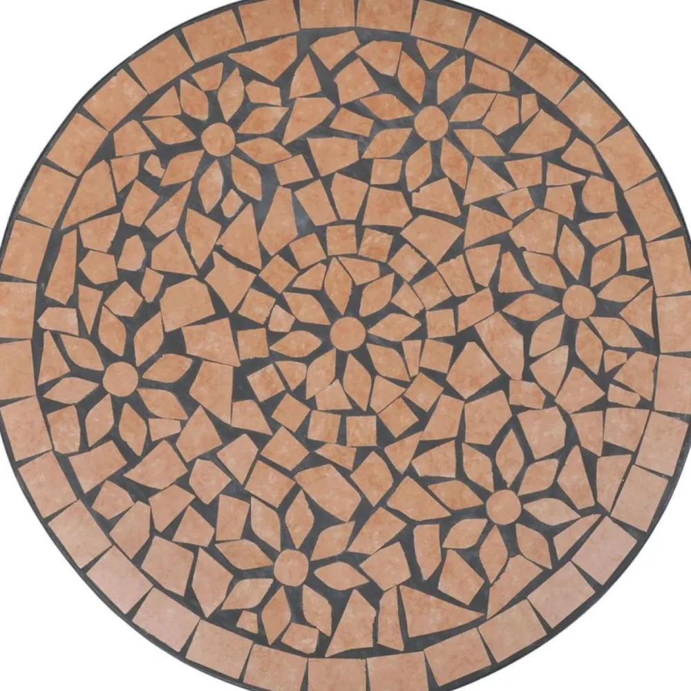 Online FinePRICE Bistrokalustesarja 3-osainen mosaiikki terrakotta