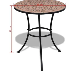 Best FinePRICE Bistropöytä 60 cm terrakotta mosaiikki