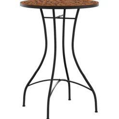 Hot FinePRICE bistropöytäsarja Mosaiikki sinivalkoinen rauta ja keramiikka (16353)