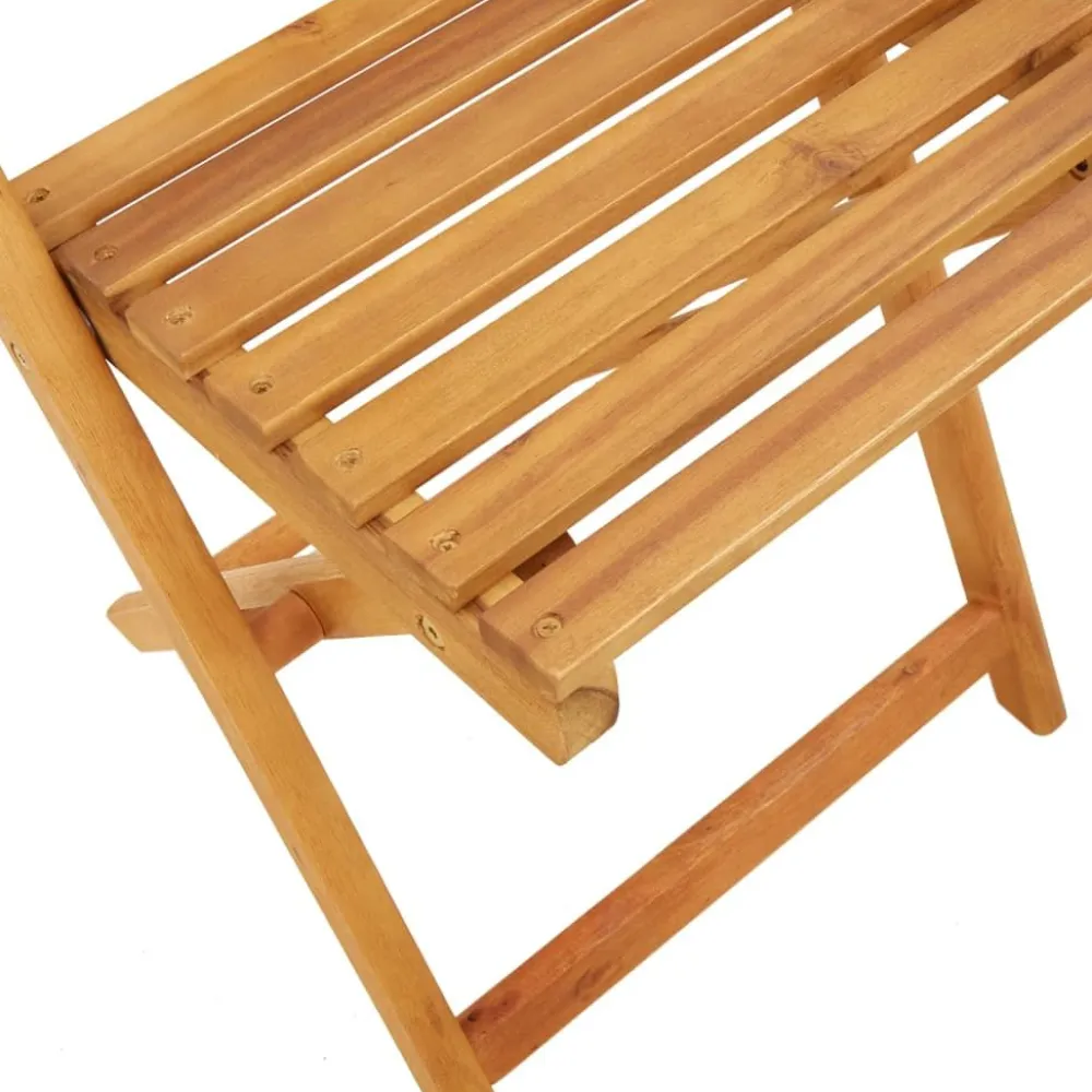 Clearance FinePRICE Bistrosarja 3-osainen musta polypropeeni ja täysi akasiapuu (81745)